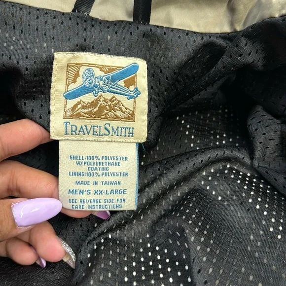 TRAVELSMITH Mens Long Duster Hooded Stadium Rain Jacket XX